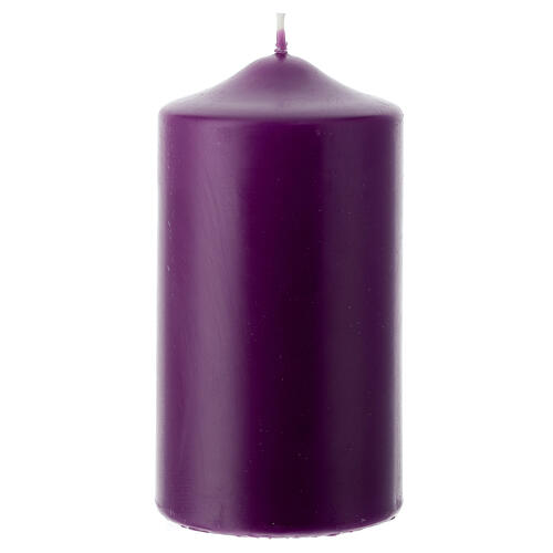 Altar candle in purple wax 150x80 mm 1