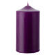 Altar candle in purple wax 150x80 mm s1