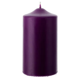 Altar candle in matte purple 150x80 mm