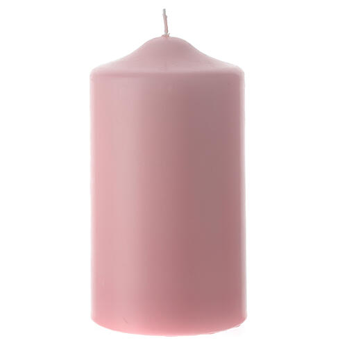Świeca ołtarzowa różowa matowa 150x80 mm 1