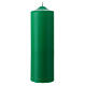Altar candle in green wax 240x80 mm s1