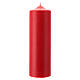 Altar candle in red wax 240x80 mm s2