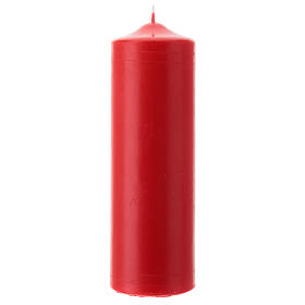 Altar candle in matte red 240x80 mm