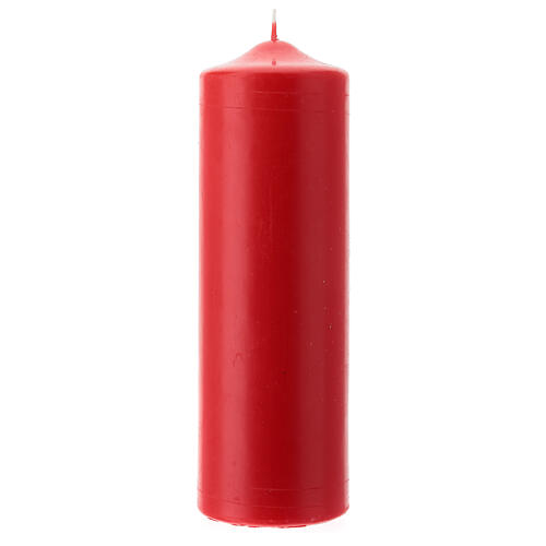 Altar candle in matte red 240x80 mm 1