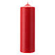 Altar candle in matte red 240x80 mm s1