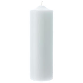 Altar candle in white wax 240x80 mm