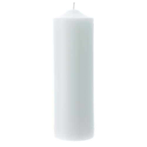 Altar candle in white wax 240x80 mm 2