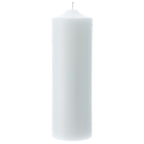 Bougie blanc mat pour autel 240x80 mm 1