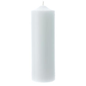 Altar candle in matte white 240x80 mm
