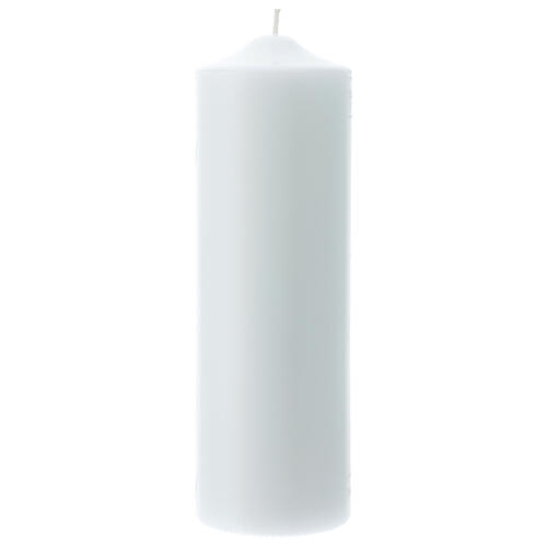 Altar candle in matte white 240x80 mm 1