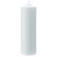 Altar candle in matte white 240x80 mm s1