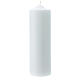 Altar candle in matte white 240x80 mm s2