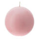 Round candle in pink wax 100 mm s2