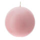 Altar candle sphere matte pink 100 mm s2
