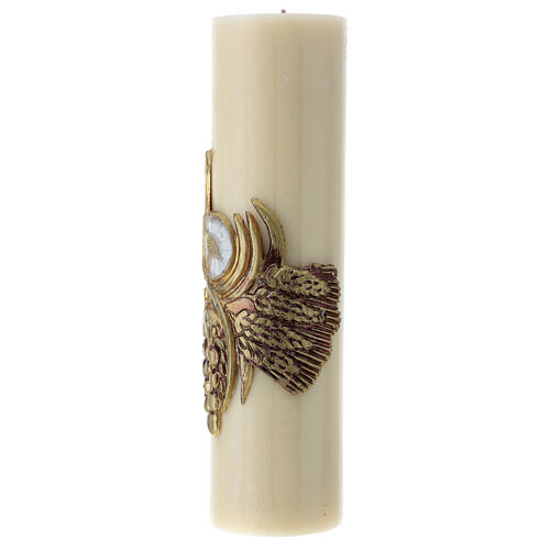 Candle in beeswax with dove 300x80 mm 4