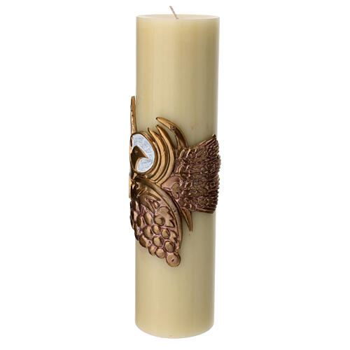 Candle in beeswax with dove 300x80 mm 3