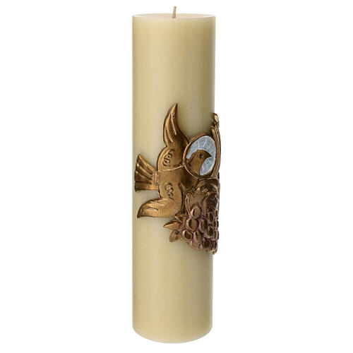 Candle in beeswax with dove 300x80 mm 4