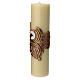 Candle in beeswax with dove 300x80 mm s3