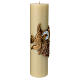 Candle in beeswax with dove 300x80 mm s4