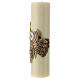 Altar candle golden dove grapes beeswax 300x80 mm s4