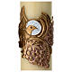 Altar candle golden dove grapes beeswax 300x80 mm s2