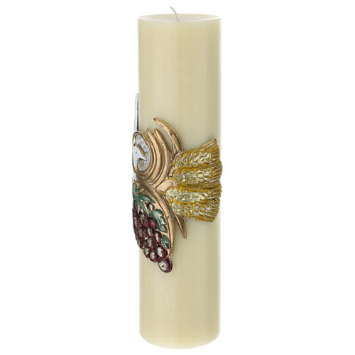 Large candle with dove and grapes, beeswax, 300x80 mm 3