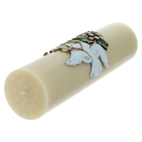 Large candle with dove and grapes, beeswax, 300x80 mm 5