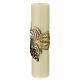 Large candle with dove and grapes, beeswax, 300x80 mm s3