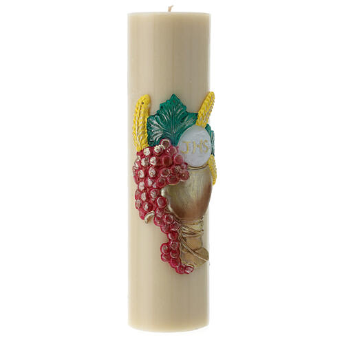 Candle in beeswax with grapes 300x80 mm 3