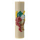 Candle in beeswax with grapes 300x80 mm s3