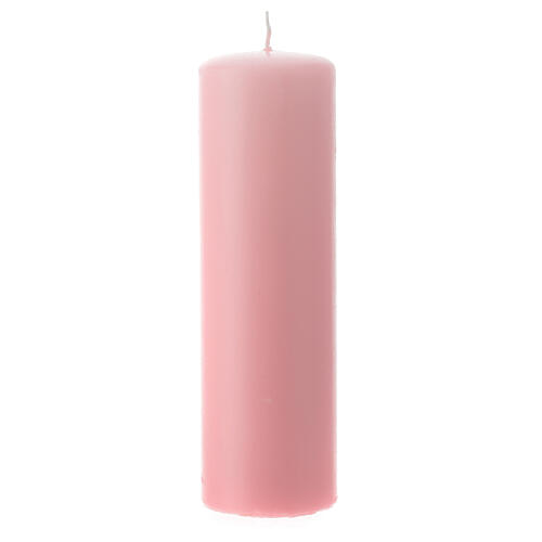 Altar candle in pink wax 200x60 mm 2