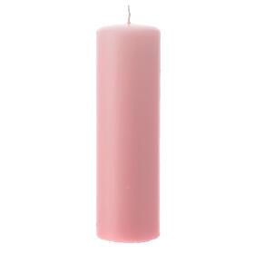 Świeca ołtarzowa różowa matowa 200x60 mm