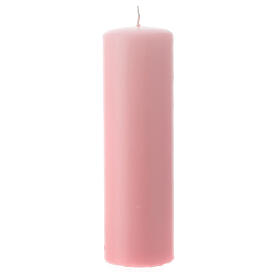 Świeca ołtarzowa różowa matowa 200x60 mm