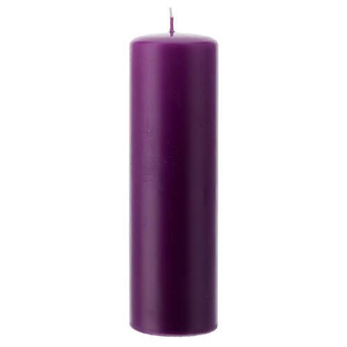 Altar candle 200x60 mm in matte purple 1