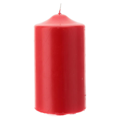 Altar candle, opaque red, 15x8 cm 1