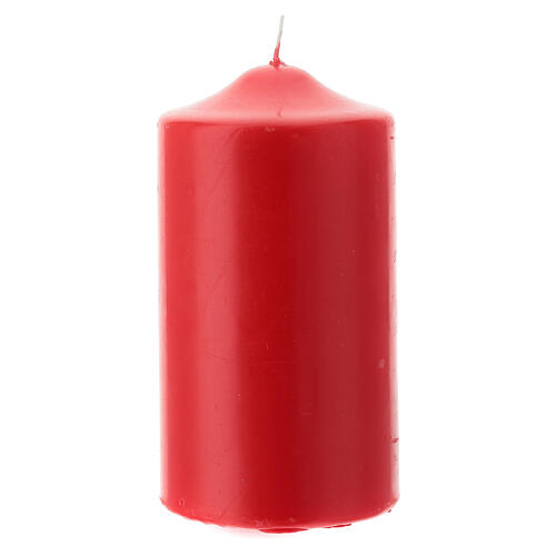Altar candle, opaque red, 15x8 cm 2