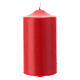 Altar candle, opaque red, 15x8 cm s1