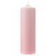 Candelotto rosa opaco da altare 240x80 mm s1