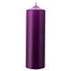 Altar candle, 24x8 cm, opaque purple wax s1