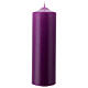 Altar candle, 24x8 cm, opaque purple wax s2