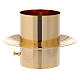 Cirio Pascual conjunto latón dorado 10x10 cm para velas de 8 cm de diámetro s1