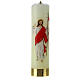 Vela de cera líquida com cartucho de vidro Cristo Ressuscitado 30 cm s1