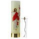 Liquid wax candle with Risen Christ with cartridge 30 cm s2