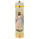 Wax candle, Divine Mercy, glass cartridge, 30 cm s1