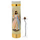 Wax candle, Divine Mercy, glass cartridge, 30 cm s2