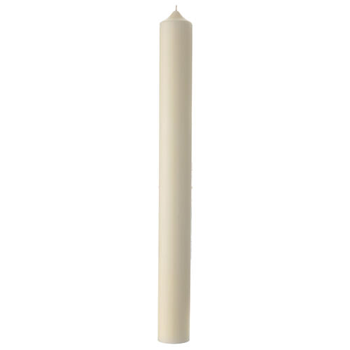 Paschal candle, red cross with nails, 80x8 cm, beeswax 5