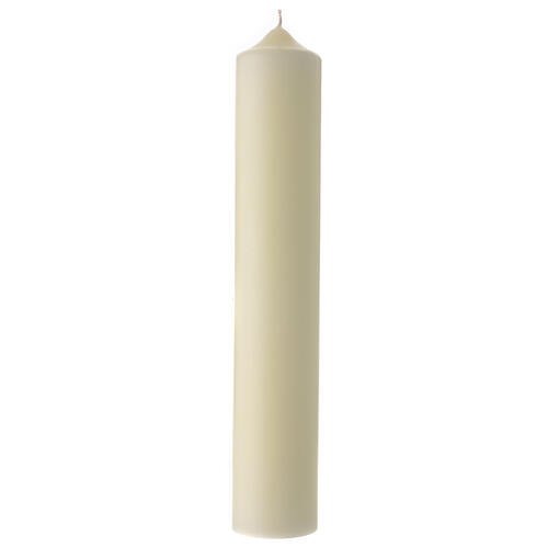 Paschal candle, red and gold cross with nails, 60x8 cm, beeswax 4