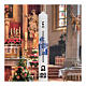 Easter candle with blue silver cross 60x8 cm s3