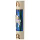 Paschal candle lamb blue background 80x8 cm beeswax s3