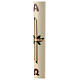 Paschal candle golden cross leaves 80x8 cm beeswax s4